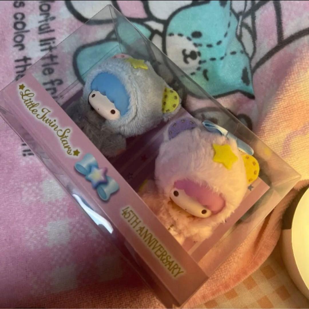 キキララ45周年パフ＆ポフ　マスコットセット　ソフビ