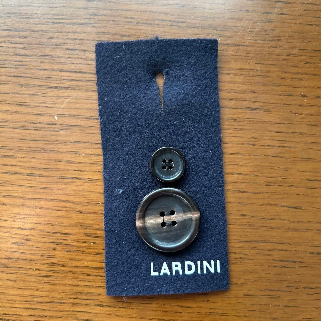 とし LARDINI グレー ヘリンボーン ポロコート 44