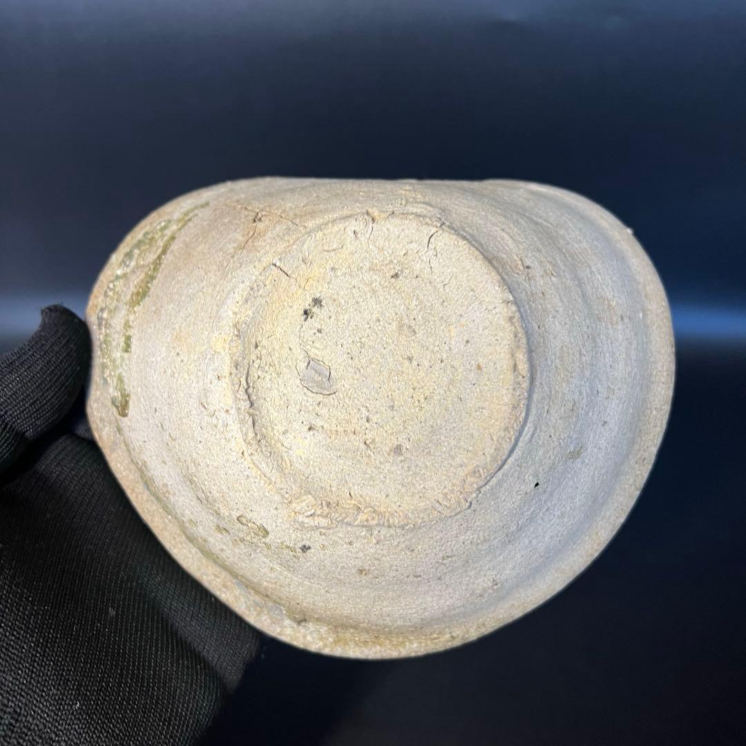 平安末期〜鎌倉初期 山茶碗｜茶道具 古陶 数寄者好み ビードロ景色◎古美術庵々