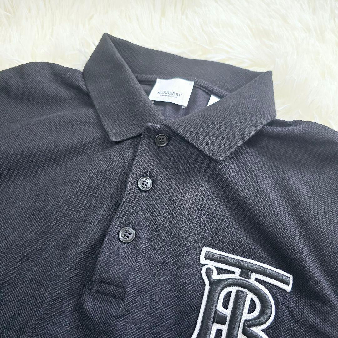 caprice様✨バーバリー TBロゴ ワンポイント ポロシャツ ブラック