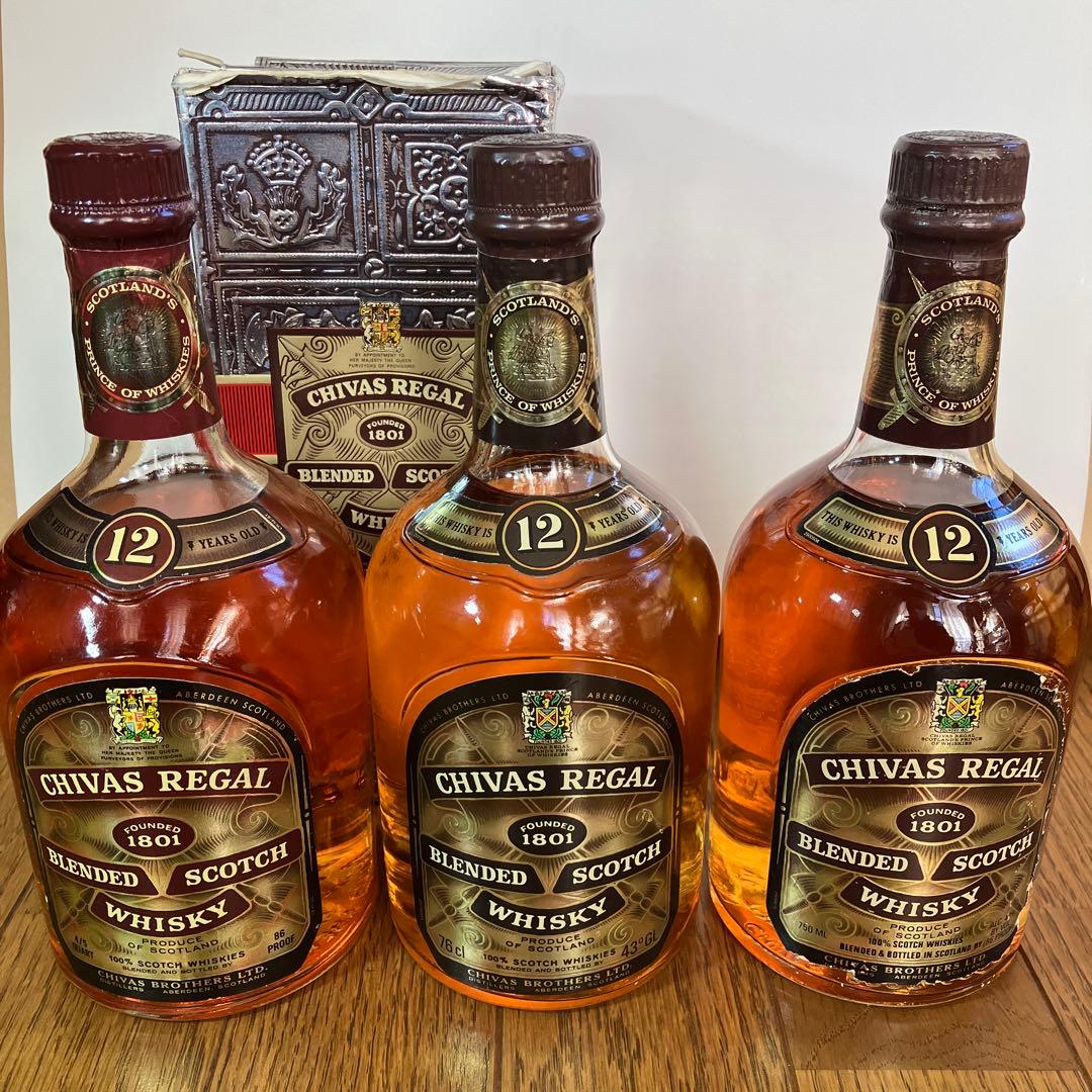 シーバスリーガル 12年 43% 旧旧ボトル 760ml×２，750ml×１