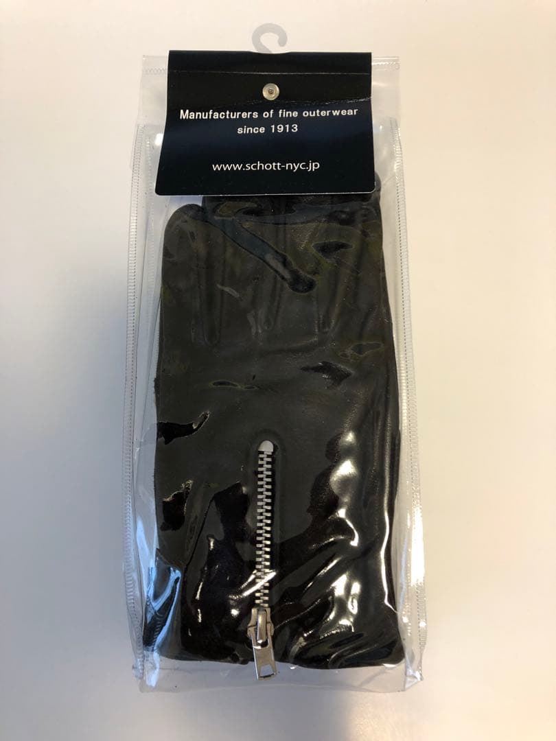未使用 Schott ショット ブラック レザーグローブ 手袋 Sサイズ