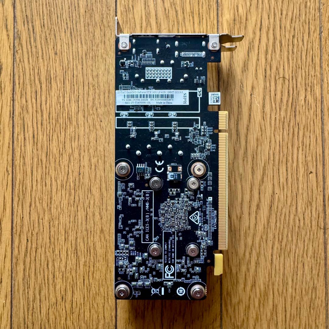 ZOTAC GAMING GeForce GTX 1650 LP ロープロ