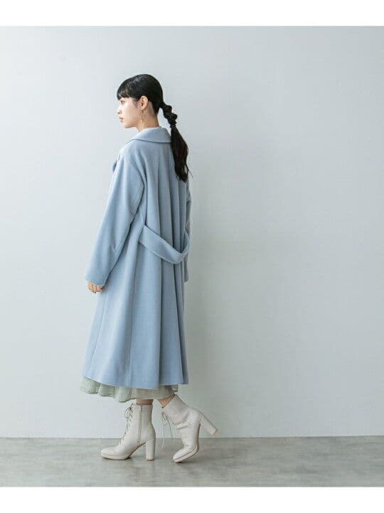 ジルバイジルスチュアート　ライトモッサチェスターコート　サックスブルー