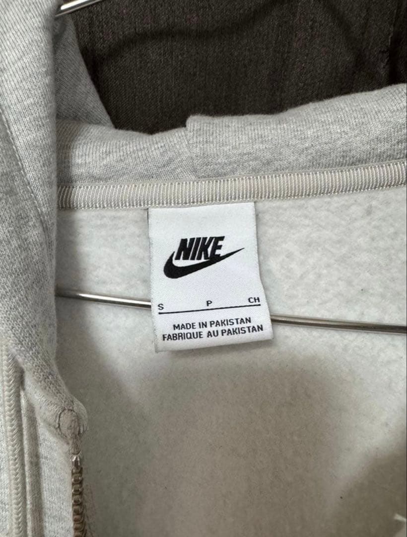 STÜSSY & NIKE FLEECE ZIP HOODIE S グレー