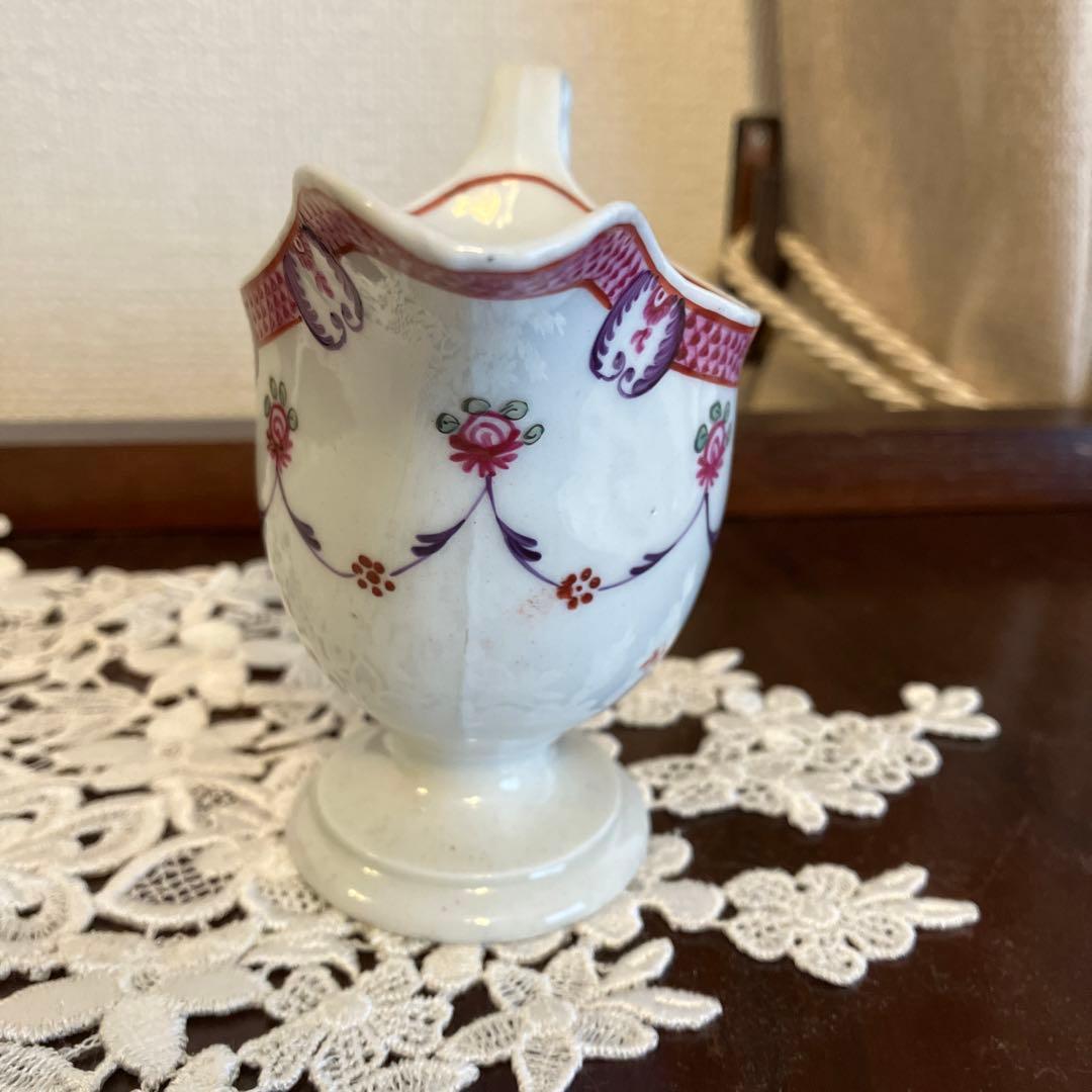 英国アンティーク　ニューホール　1790年頃ミルクピッチャー