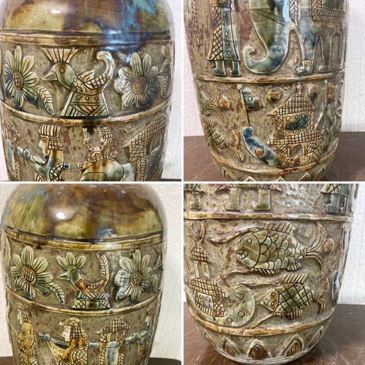 琉球古典焼エジプト紋45cm