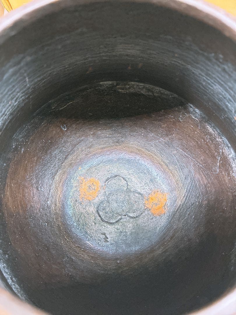 浜松地紋 釜師 高橋敬典 富士小釜★茶釜 木箱入り 箱付き 年代物 当時物