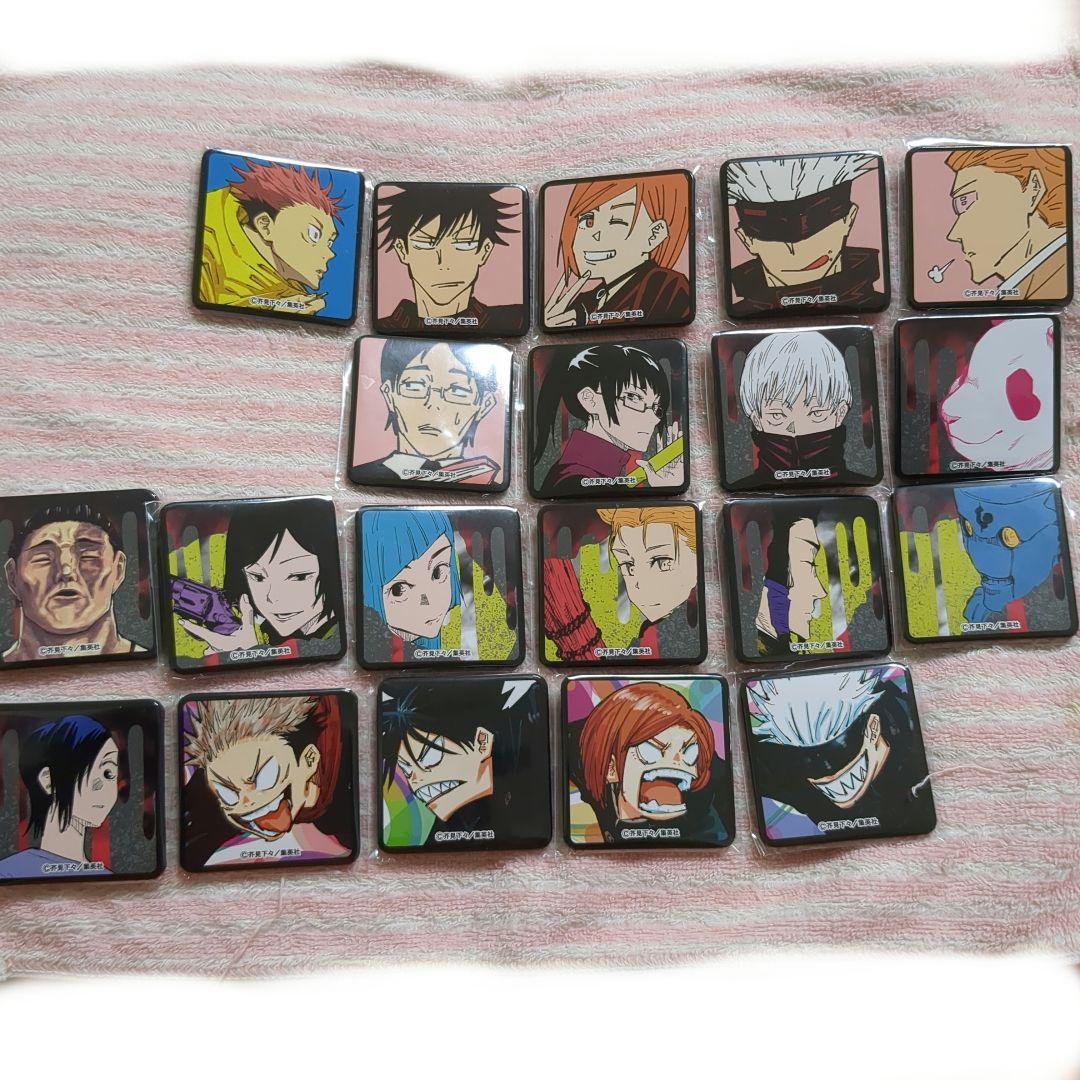 《込》 呪術廻戦 スクエア 缶バッジ　【 コンプ 】