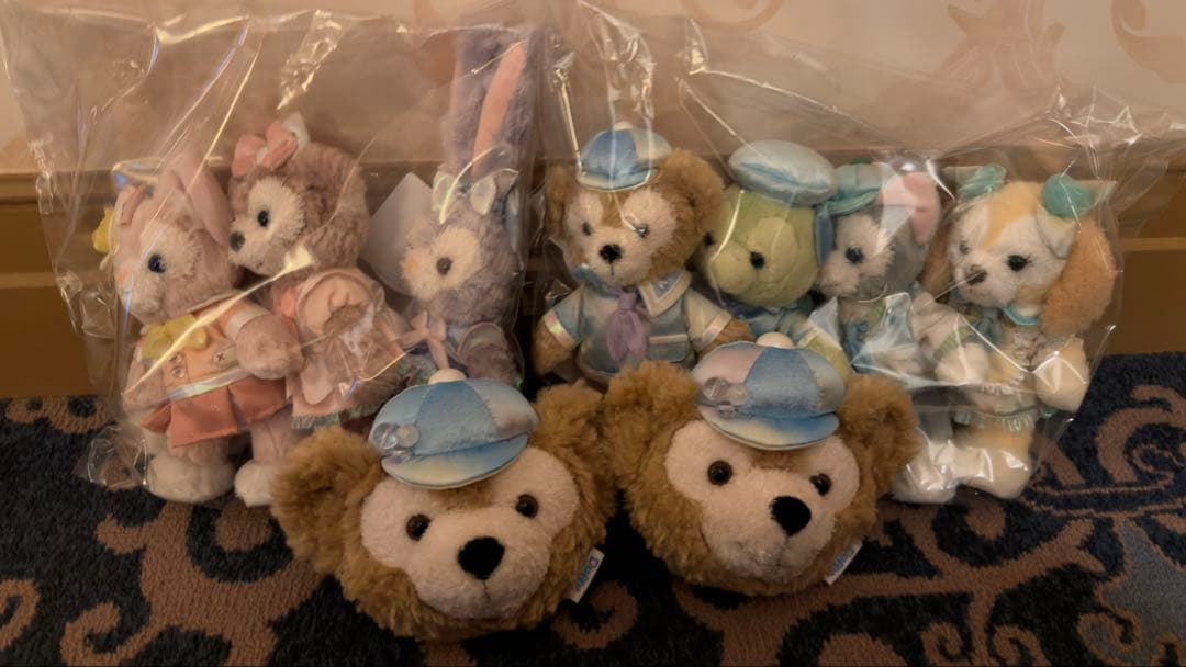 【新品未使用】ダッフィー＆フレンズ ポージープラッシー7体