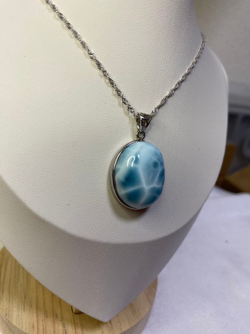 ラリマー　ドミニカ共和国産　ハイグレード　天然石　ペンダントトップ