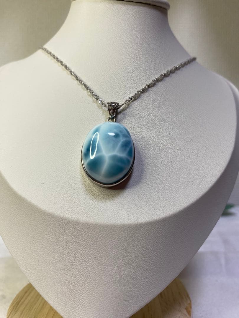 ラリマー　ドミニカ共和国産　ハイグレード　天然石　ペンダントトップ