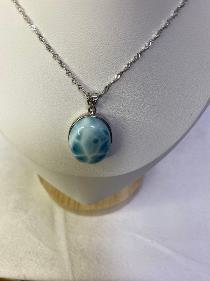 ラリマー　ドミニカ共和国産　ハイグレード　天然石　ペンダントトップ