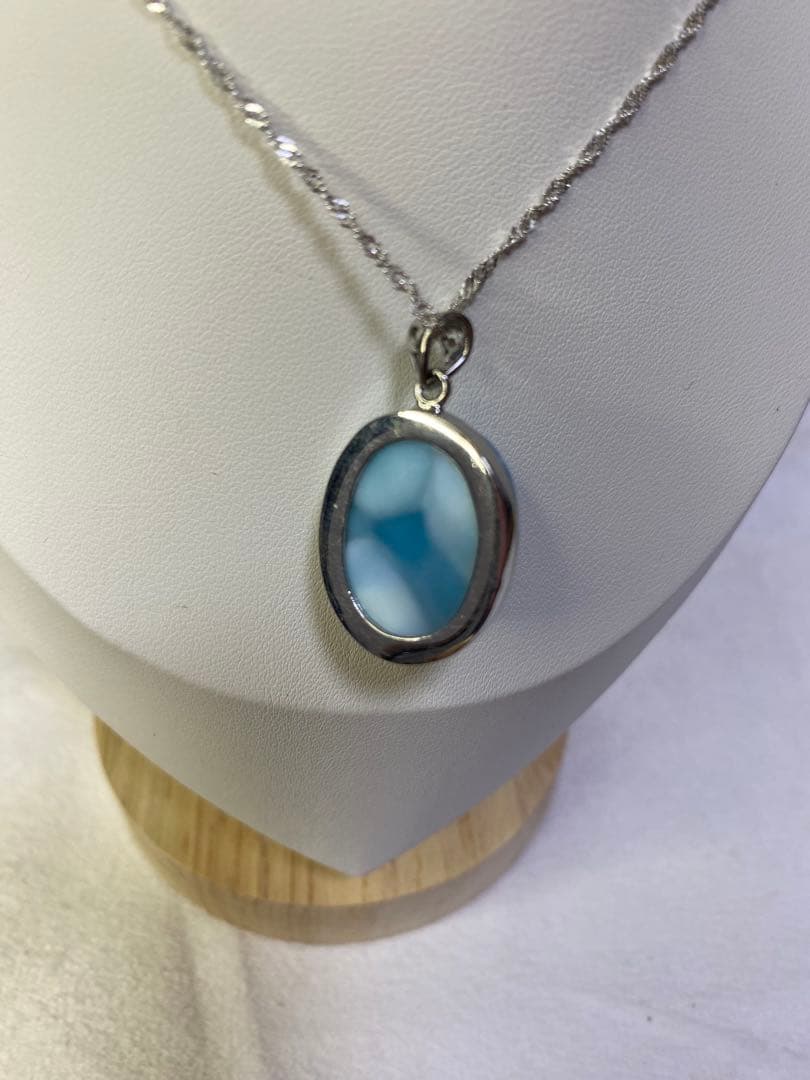 ラリマー　ドミニカ共和国産　ハイグレード　天然石　ペンダントトップ