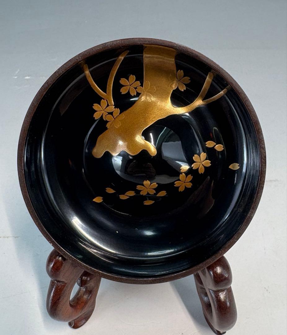 【中古品】平安光入造　嵐山棗（共箱）USED〈税込•送料込〉