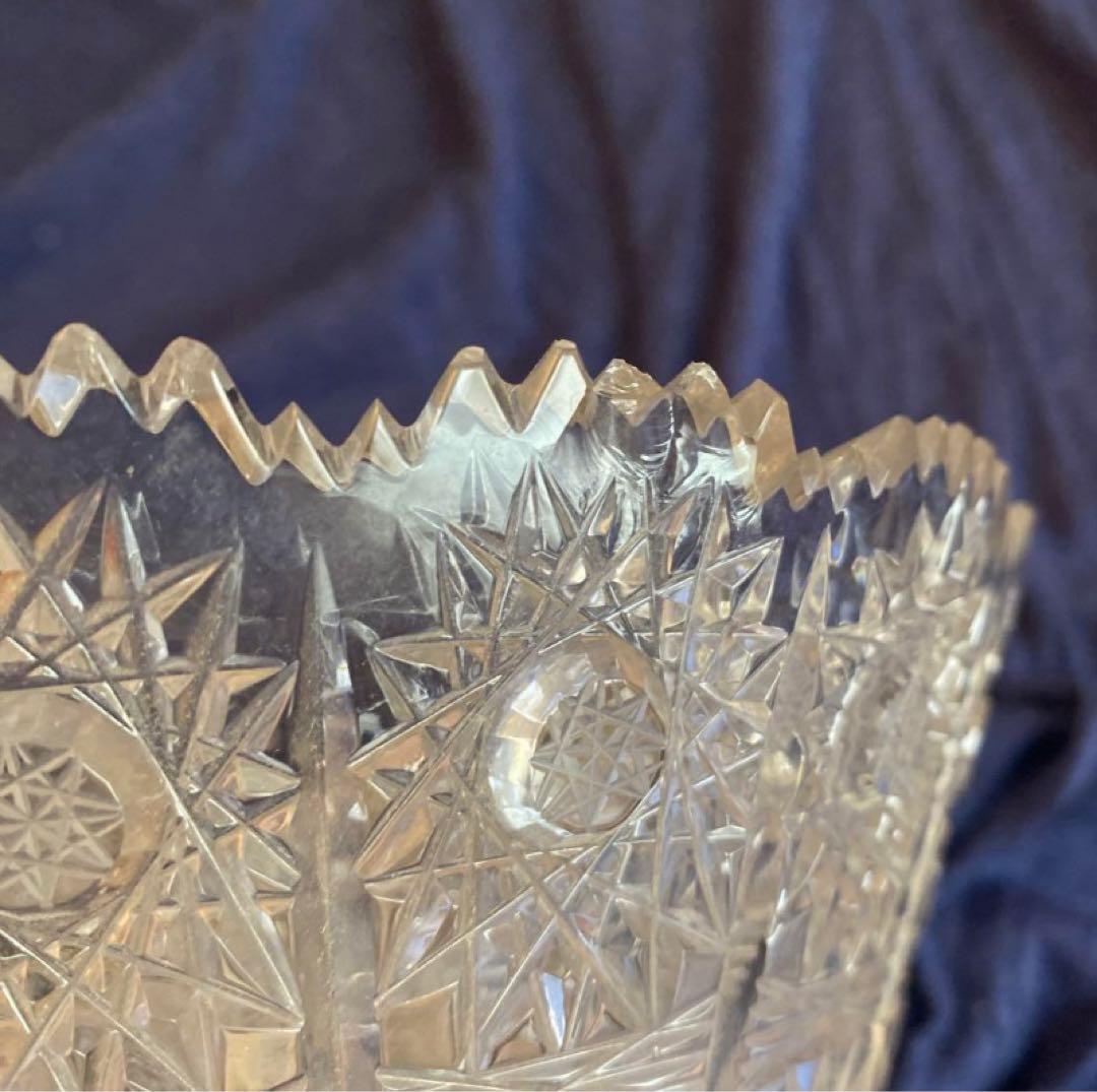 【美品】BOHEMIA ボヘミアクリスタルガラス花瓶　フラワーベース