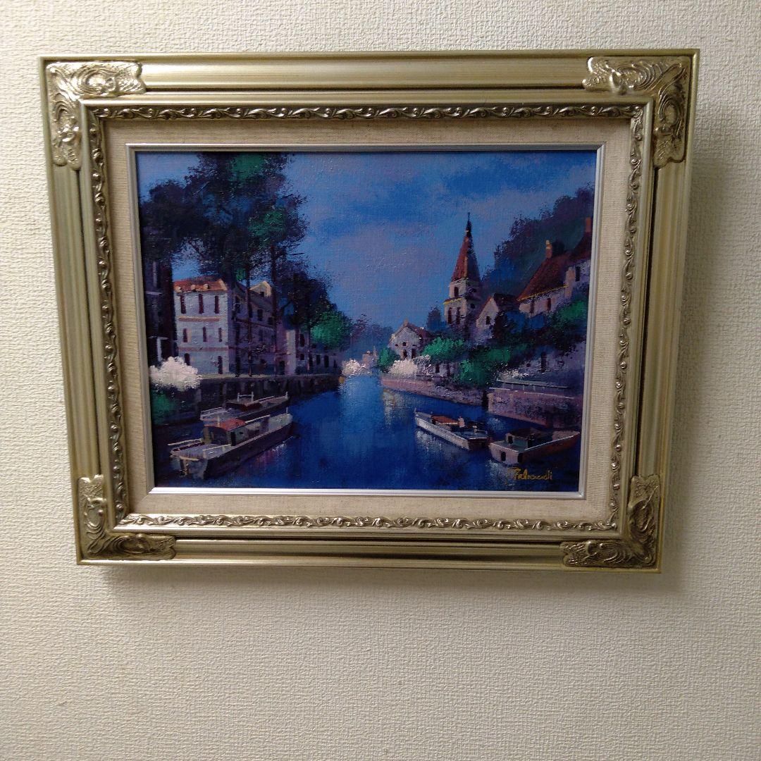 肉質油絵　横　F6 オランダ風景　竹内敏彦　額装仕上げ品