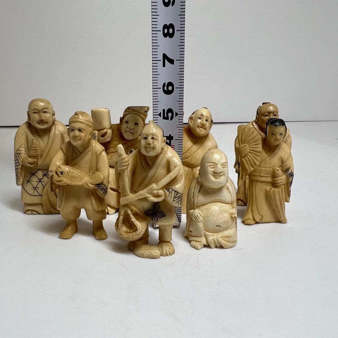 極上　人物根付　色々　9点　132g 東K7-1214☆2F トコサ