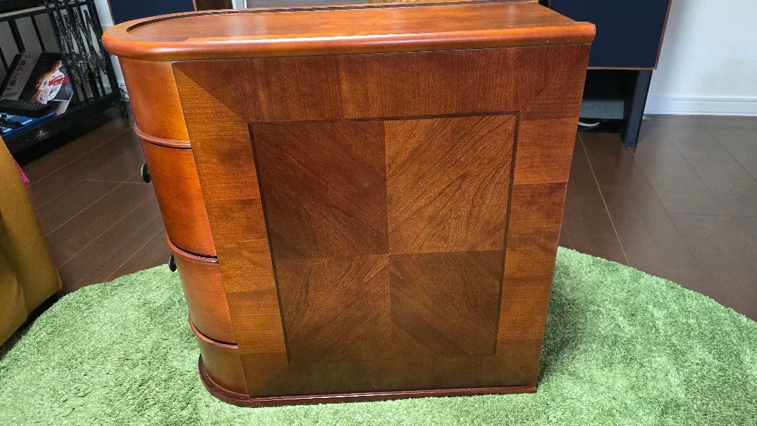 アンティーク風サイドテーブル ベッド横テーブル ソファテーブル 引き出し付き