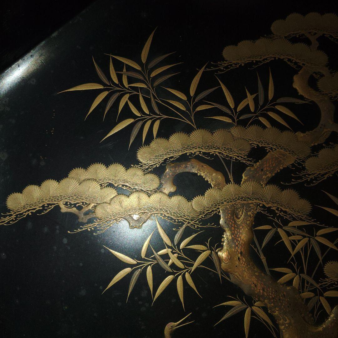 金蒔絵吉祥文八角鉢　漆器