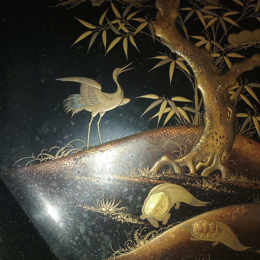 金蒔絵吉祥文八角鉢　漆器