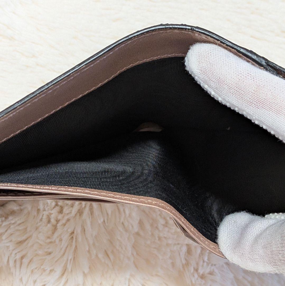 美品✨️グッチ 二つ折り財布 ラブリーハート レザー ブラック ピンク Wホック