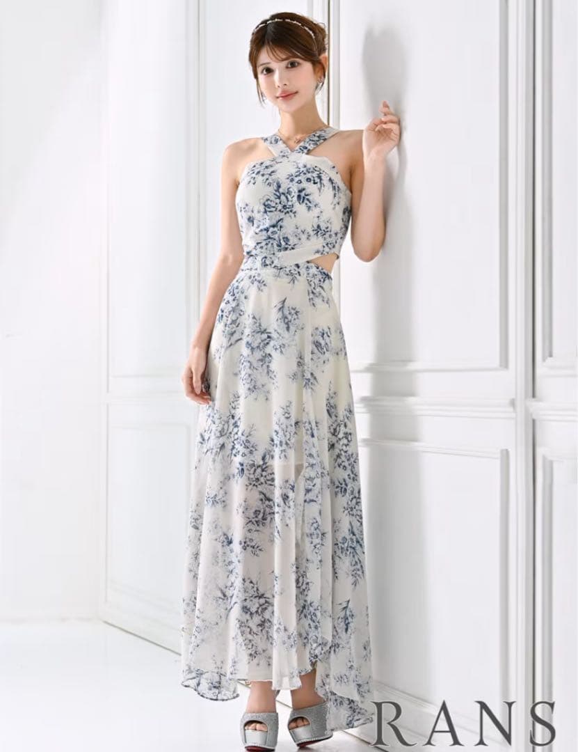 今期2.8万超美品RANSランズ高級ホルターネックドレス、ワンピースS