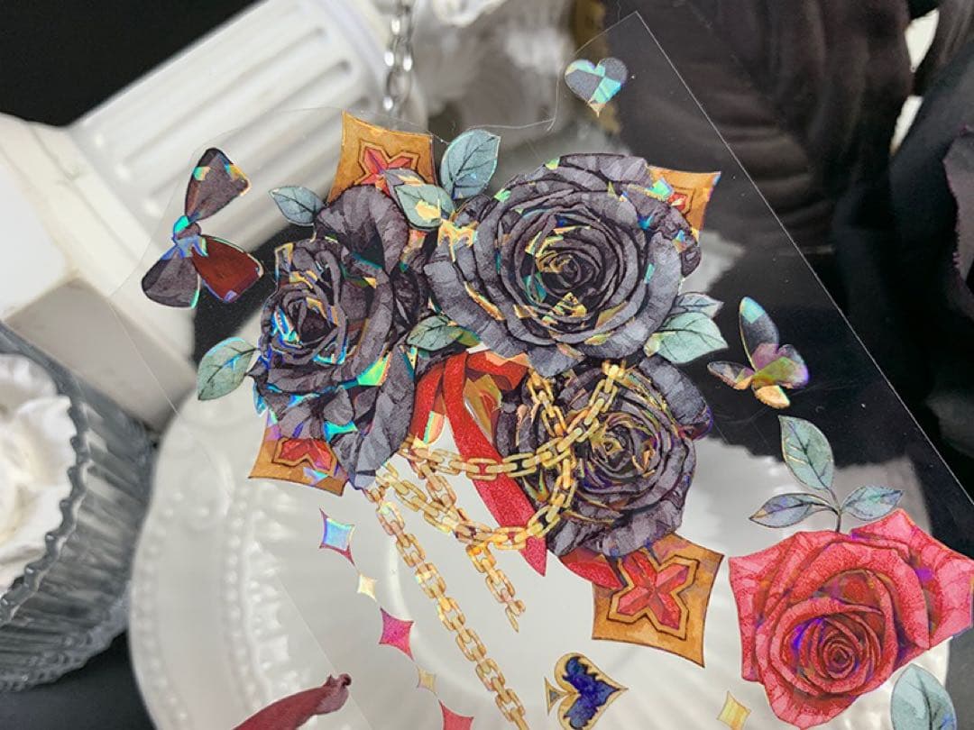 新七天《黯夜玫瑰》 PETテープ　海外マスキングテープ 【1183】