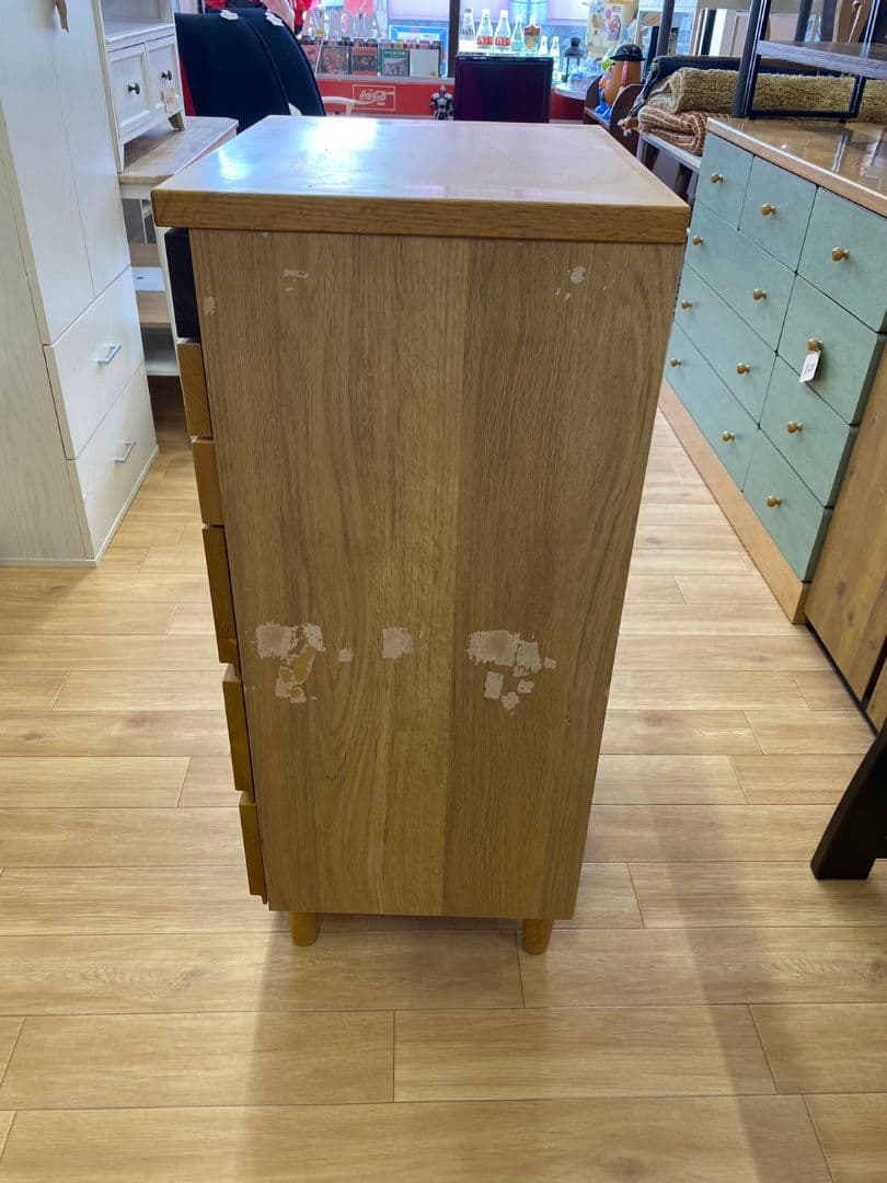 ナチュラルウッド 9段チェスト