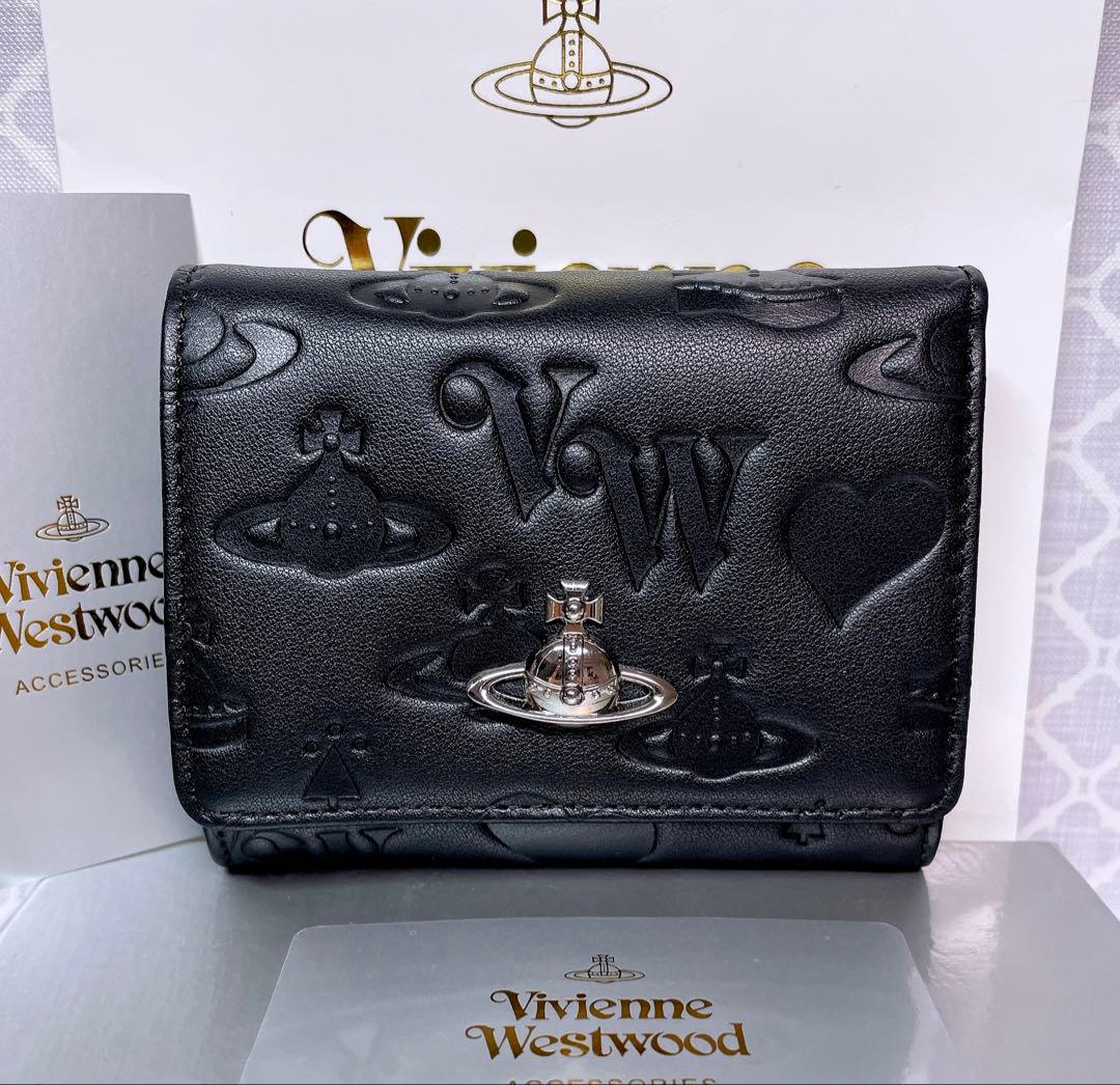 【新作✩内柄も素敵】Vivienne Westwood 三つ折り財布 マット