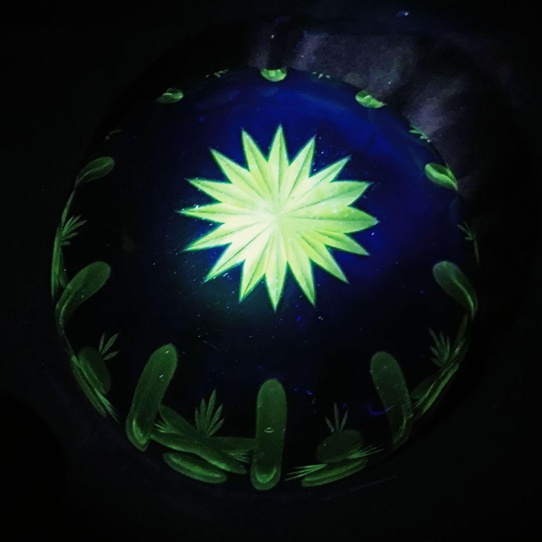 【希少】大正ロマン　切子　ウランガラス　大鉢