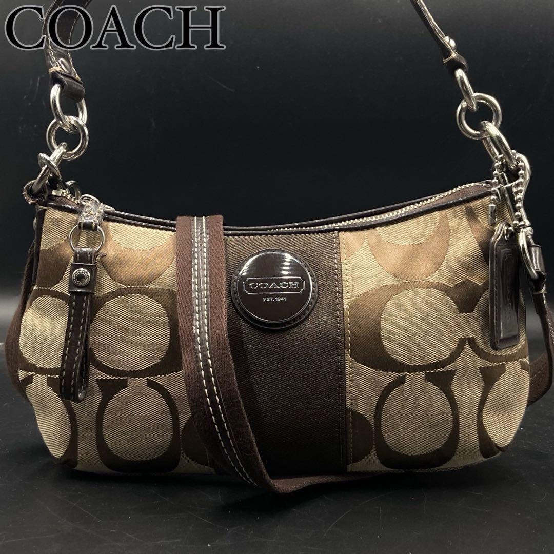 【美品】コーチ 2way ハンドバッグ ショルダー ブラウン 17439