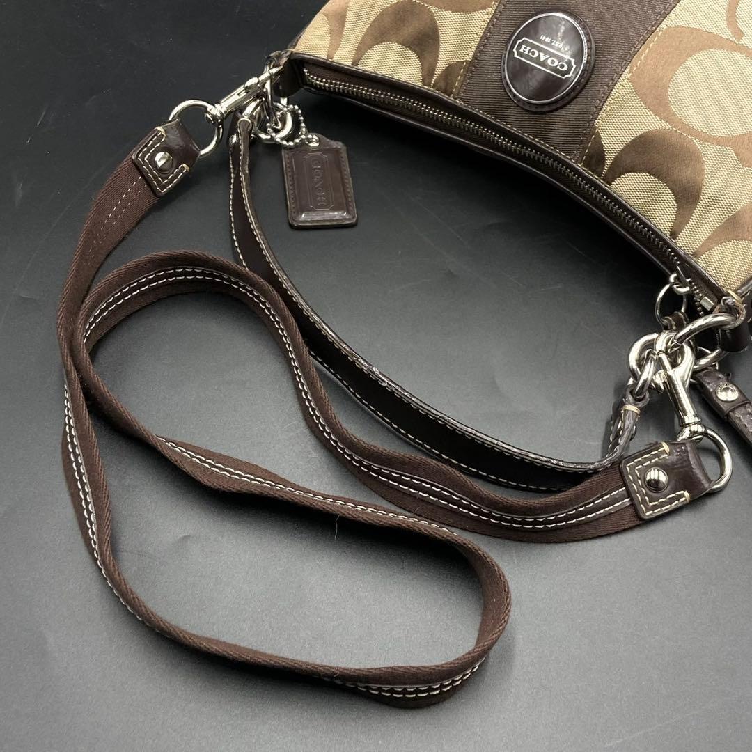 【美品】コーチ 2way ハンドバッグ ショルダー ブラウン 17439