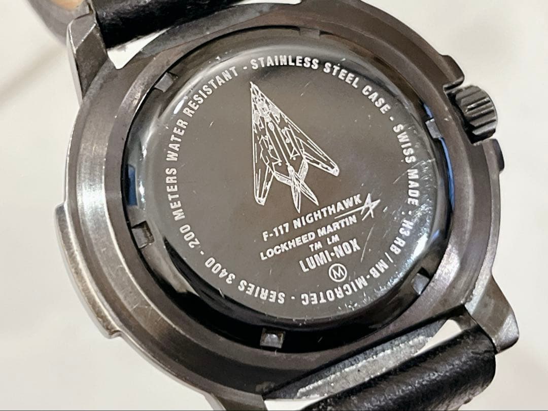MINOX F-117ルミノックス ナイトホーク 3400 箱付き 稼働品!
