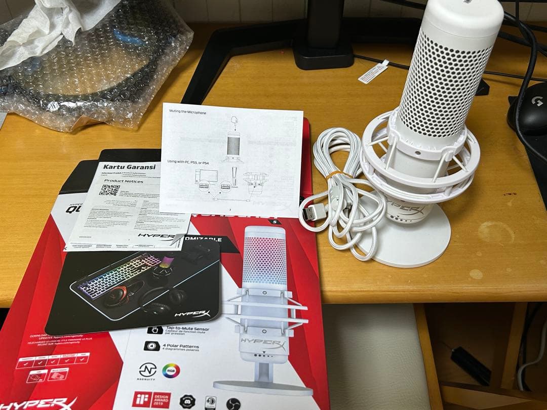 HyperX QuadCast S USBマイク ホワイト