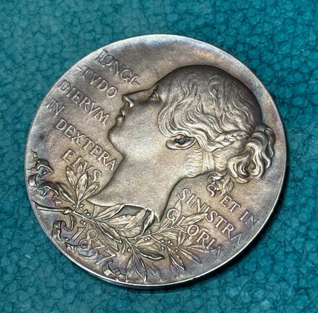 1897 イギリス ヴィクトリア ダイアモンド ジュビリー 大型 銀 メダル