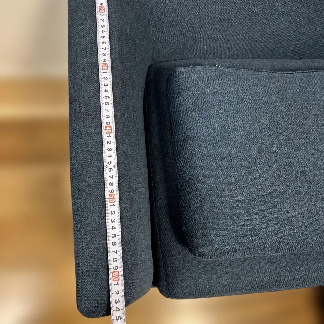 B*い様 ニトリ　3〜4人掛けソファ　オットマン付き　ネイビー