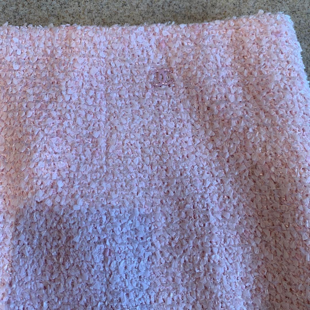 CHANEL シャネル　ピンクスカート　ウエスト部分に小さなココマーク入り　L