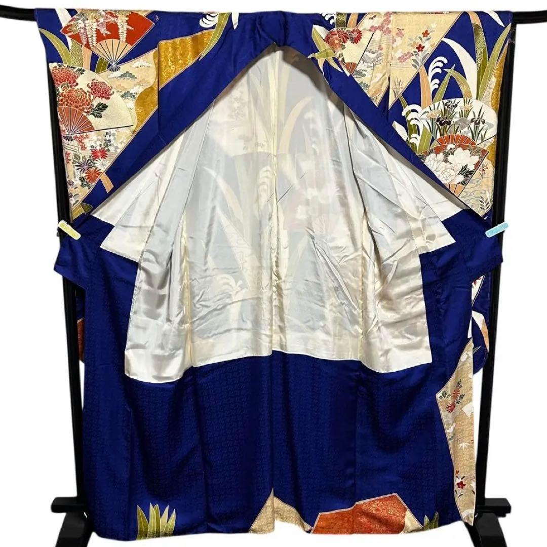 新品　ほぼ美品　袷　正絹　振袖　友禅　フルセット　7点　身丈163 裄丈69