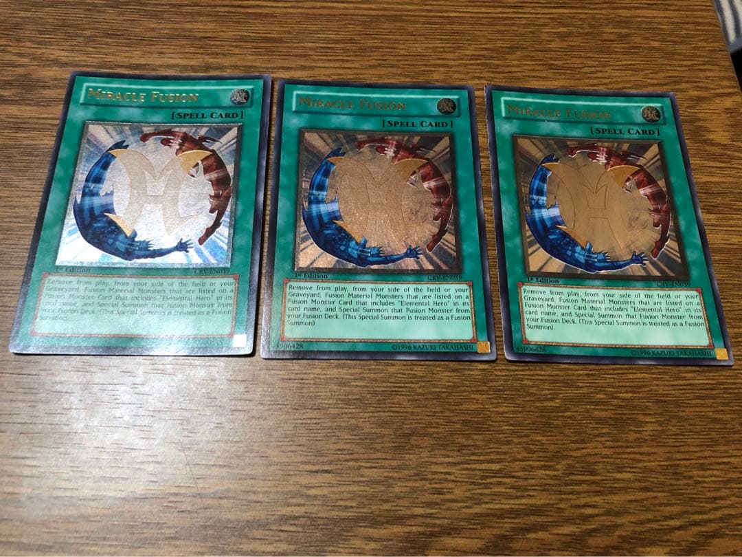 遊戯王　ミラクルフュージョン　レリーフ　1st 英語　英語版　3枚