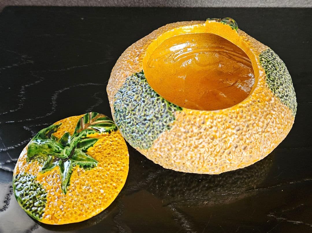 【千家十職】永楽善五郎　造　柚(ゆず)蓋物　香炉　共箱　共布　茶道具　茶器