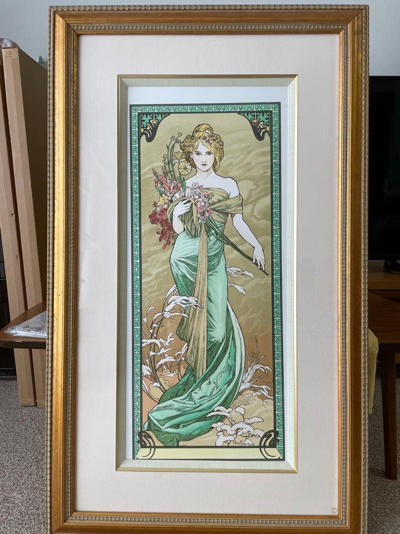 ミュシャ 四季 春1900 Var. 5 リトグラフ