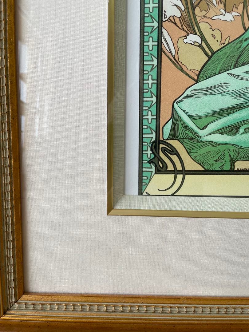 ミュシャ 四季 春1900 Var. 5 リトグラフ