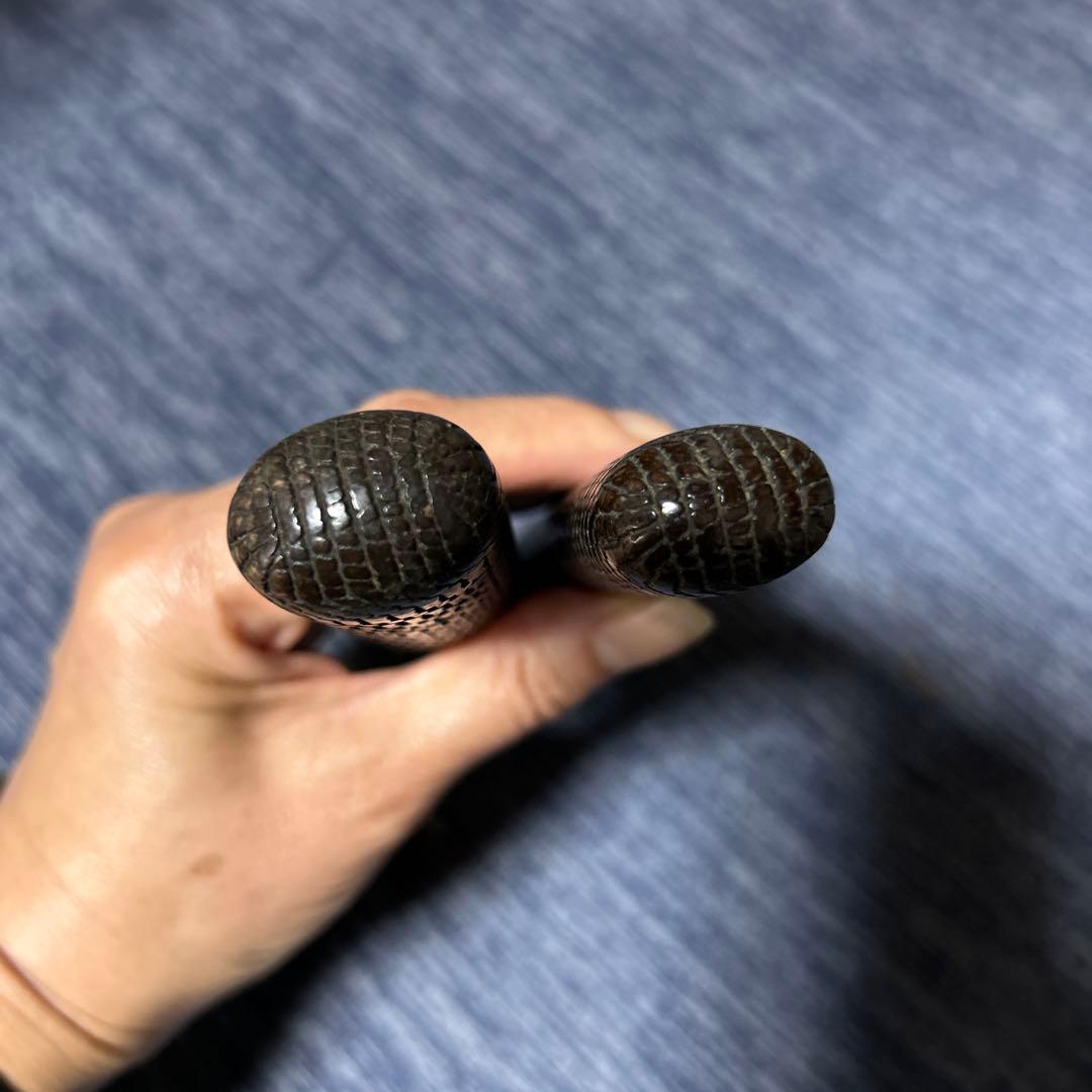 煙管入れ　タバコ入れ　骨董　時代物　アンティーク　工芸品