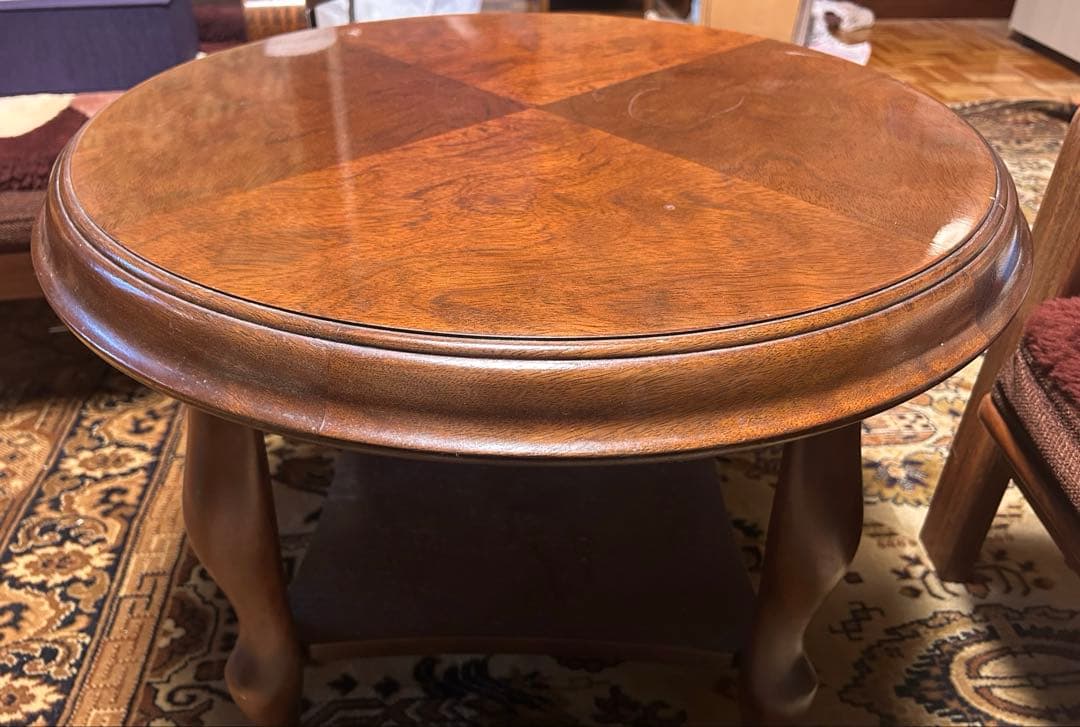 【昭和ヴィンテージ】高級家具ラウンドテーブル