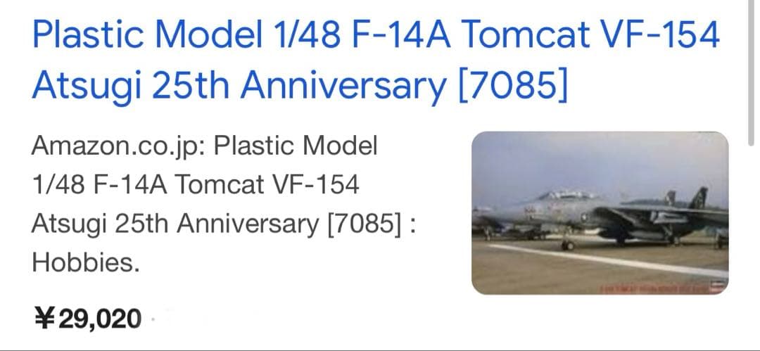 ハセガワ1/72TomcatVF-154Atsugi25thAnnivトムキャッ