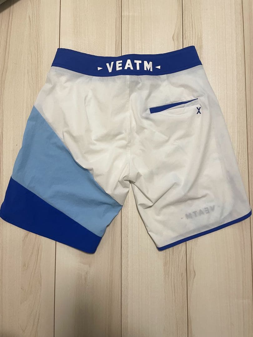 VEATM ビートム　サーフパンツMサイズ ホワイト/ブルー