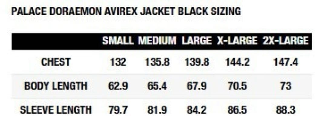 ジャケット・アウター PALACE DORAEMON AVIREX JACKET XL