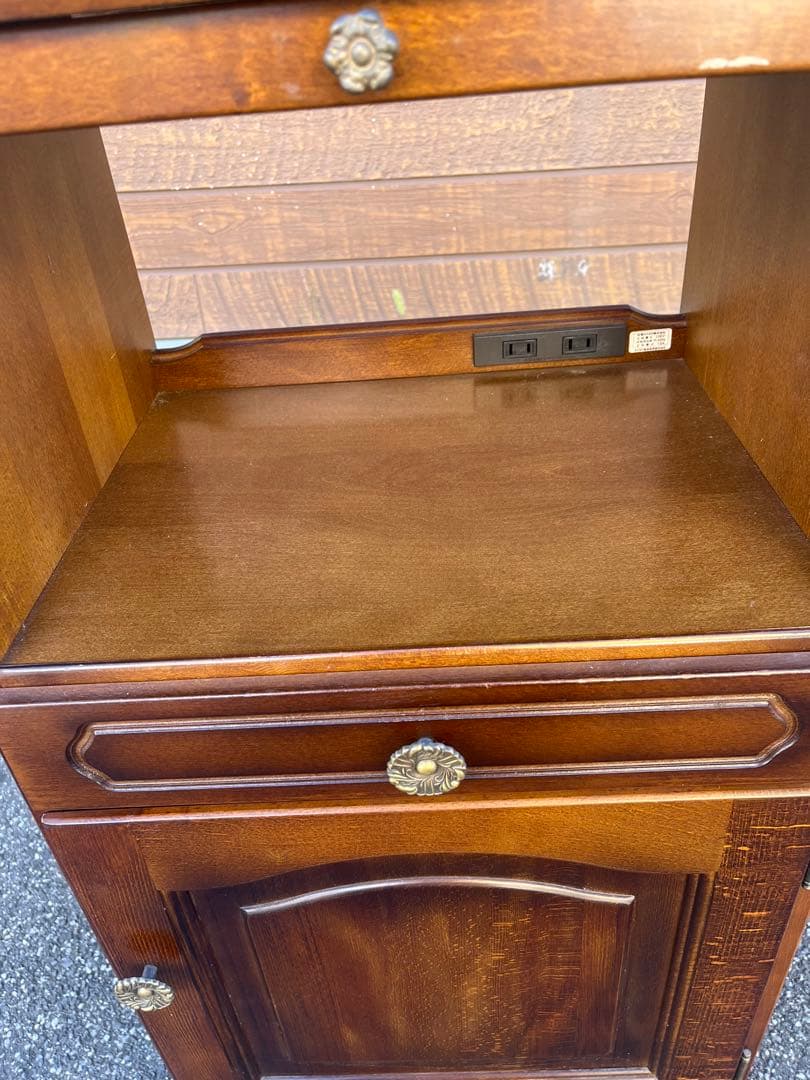 ✿Karimoku✿カリモク コロニアル 花台 収納棚 レトロモダン家具