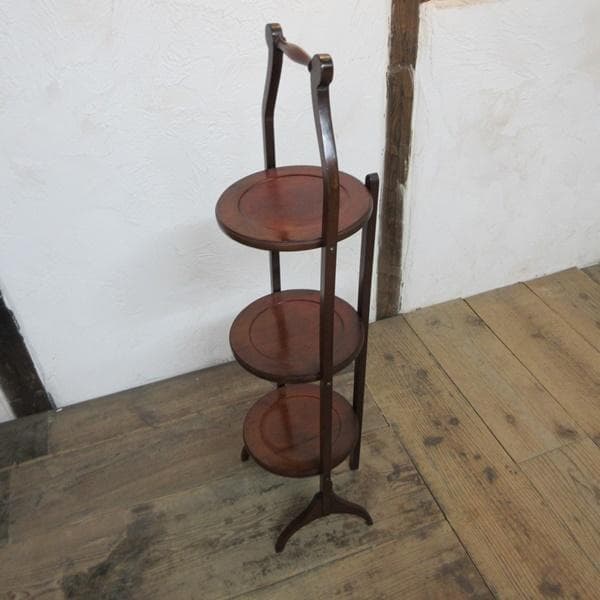 イギリス アンティーク 家具 ケーキスタンド プランツスタンド 英国 6887d
